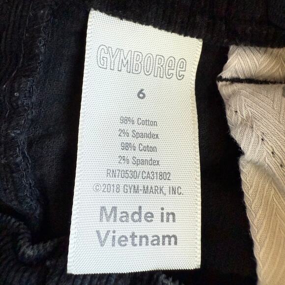 Gymboree Boys Corduroy Straight Leg Black Cotton Pants 6 - Picture 7 of 9